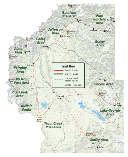 Map of Park County Colorado